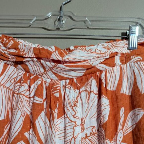 C & C California Palazzio pant XL orange tropical print - Picture 2 of 8